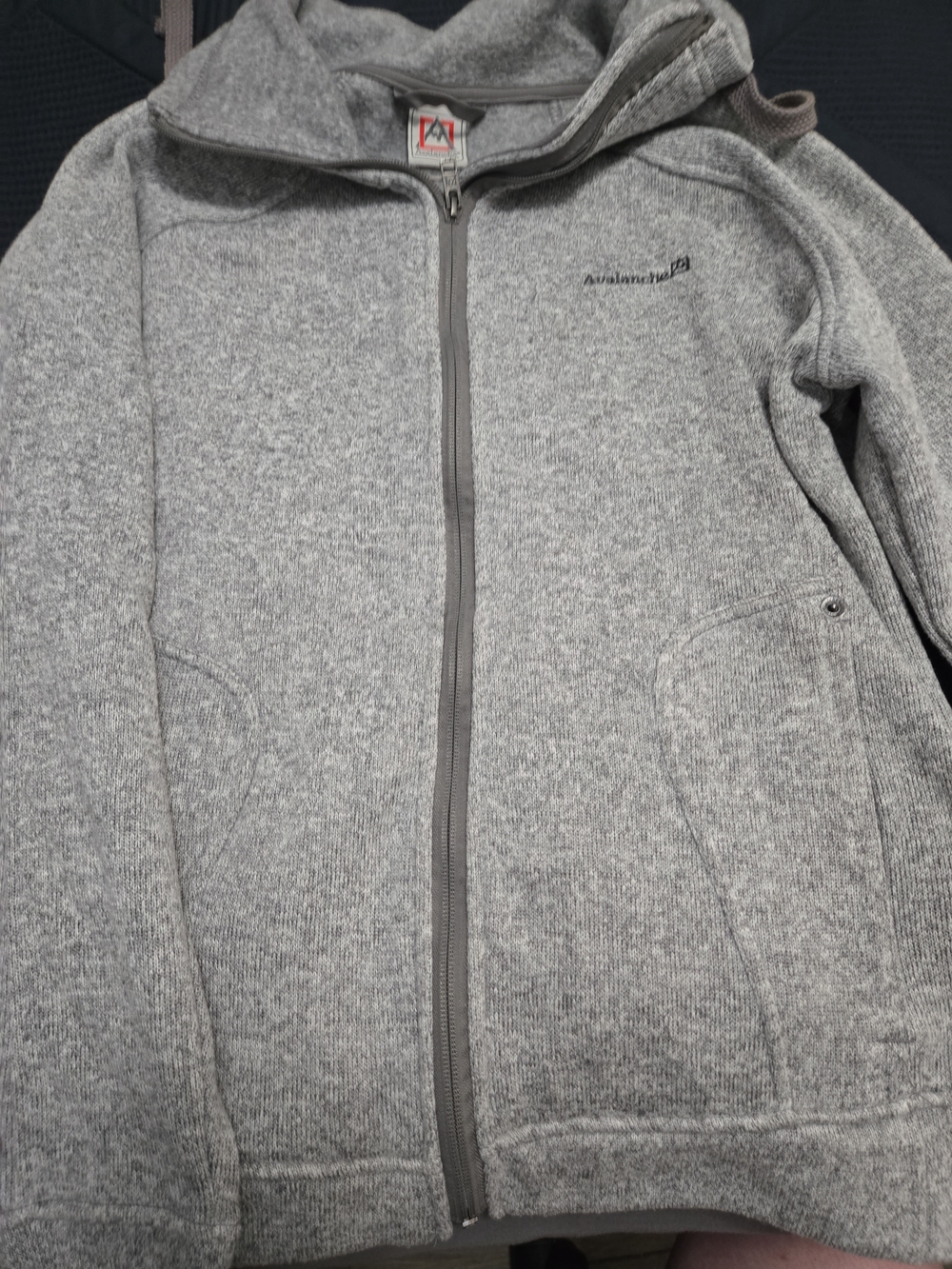 Avalanche Gray Knit Logo Sweater